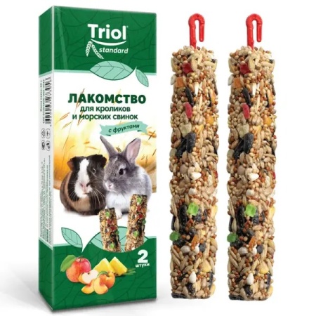 Triol Standard Лакомство 100г*2шт Д/кроликов и морских свинок с фруктами 
